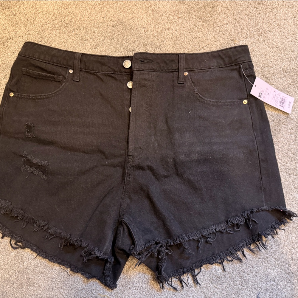 Wild Fable Black Distressed Jean Shorts